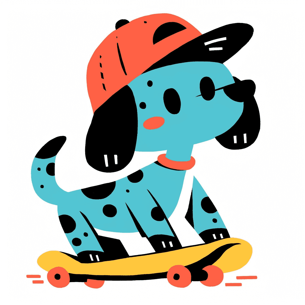 Fun Puppy Gang original repeating artwork