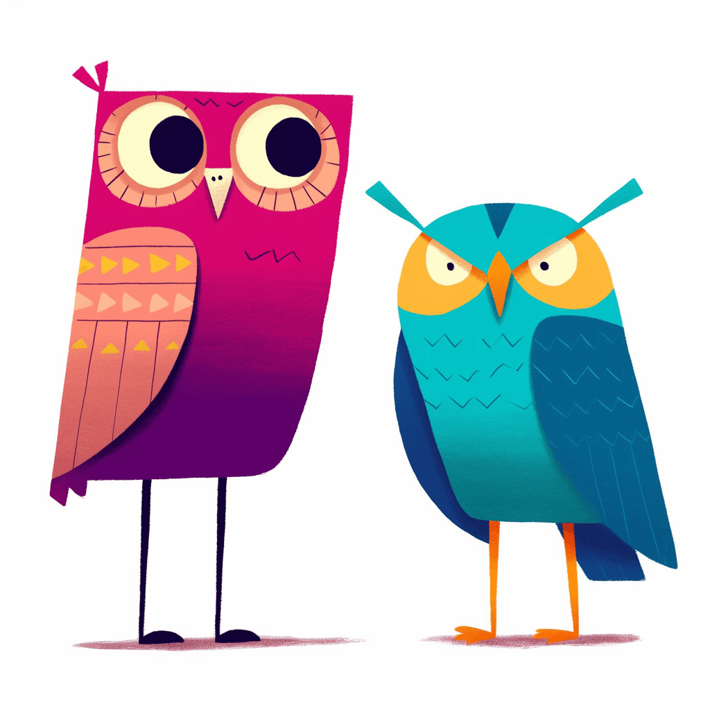 Funny Owl 001 original repeating artwork