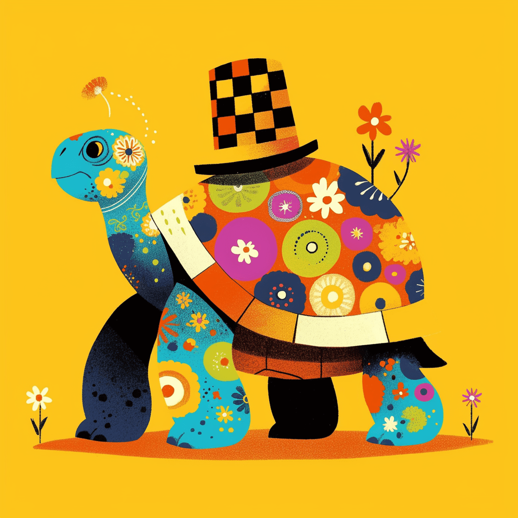 Cute Turtle 001 original repeating artwork