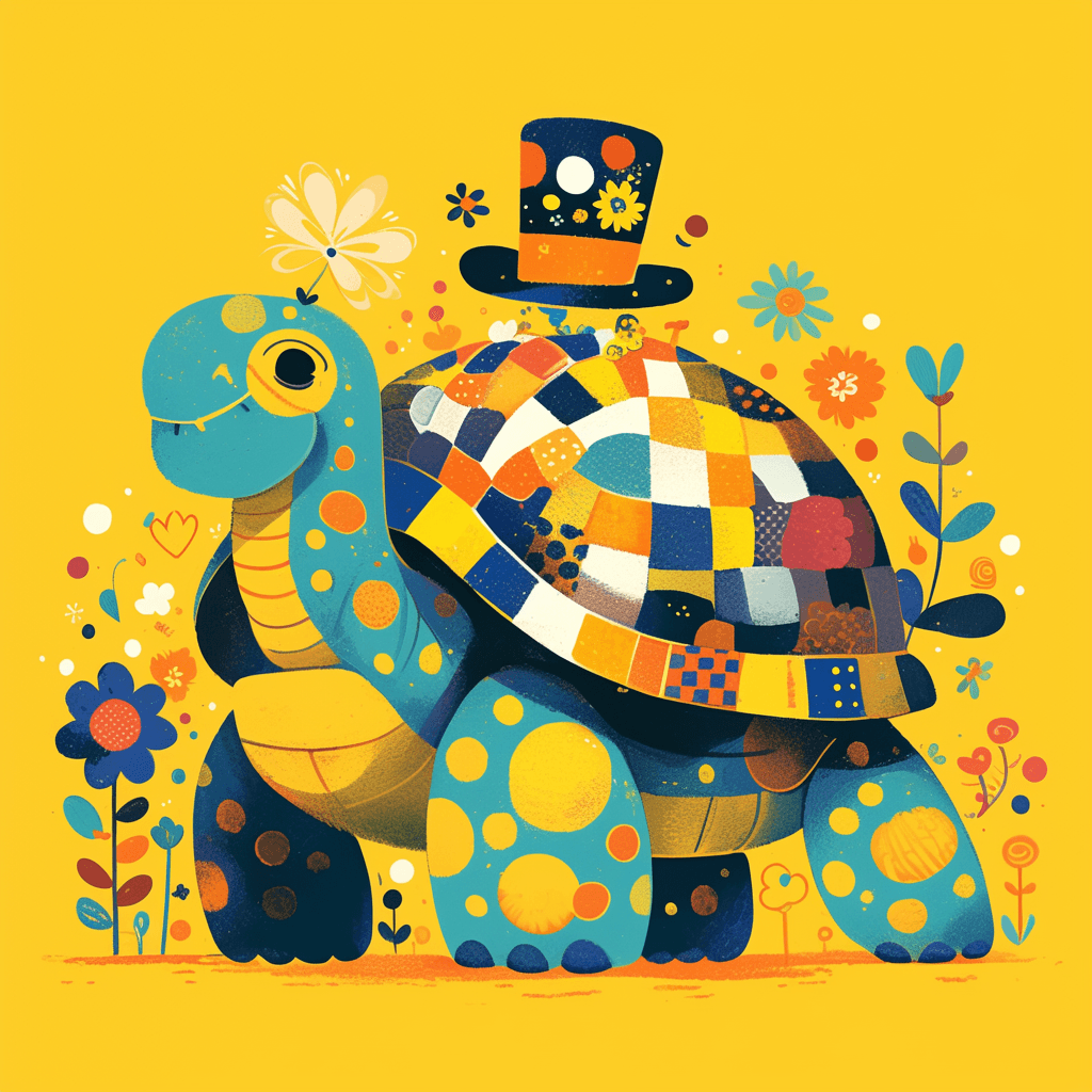 Cute Turtle Team original repeating artwork
