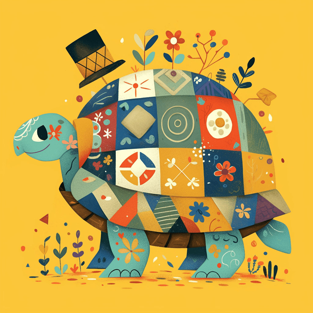 Cute Turtle Squad original repeating artwork