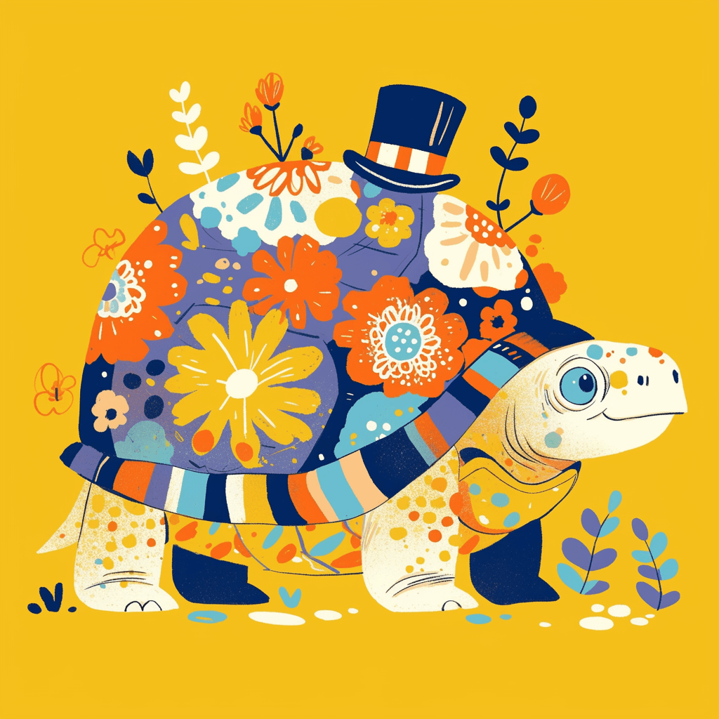 Cute Turtle Fair original repeating artwork