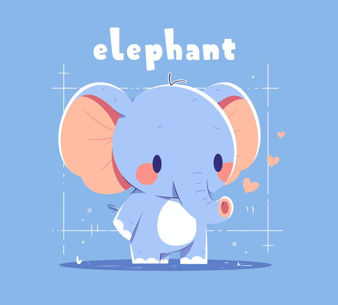 Cute Elephant original repeating artwork