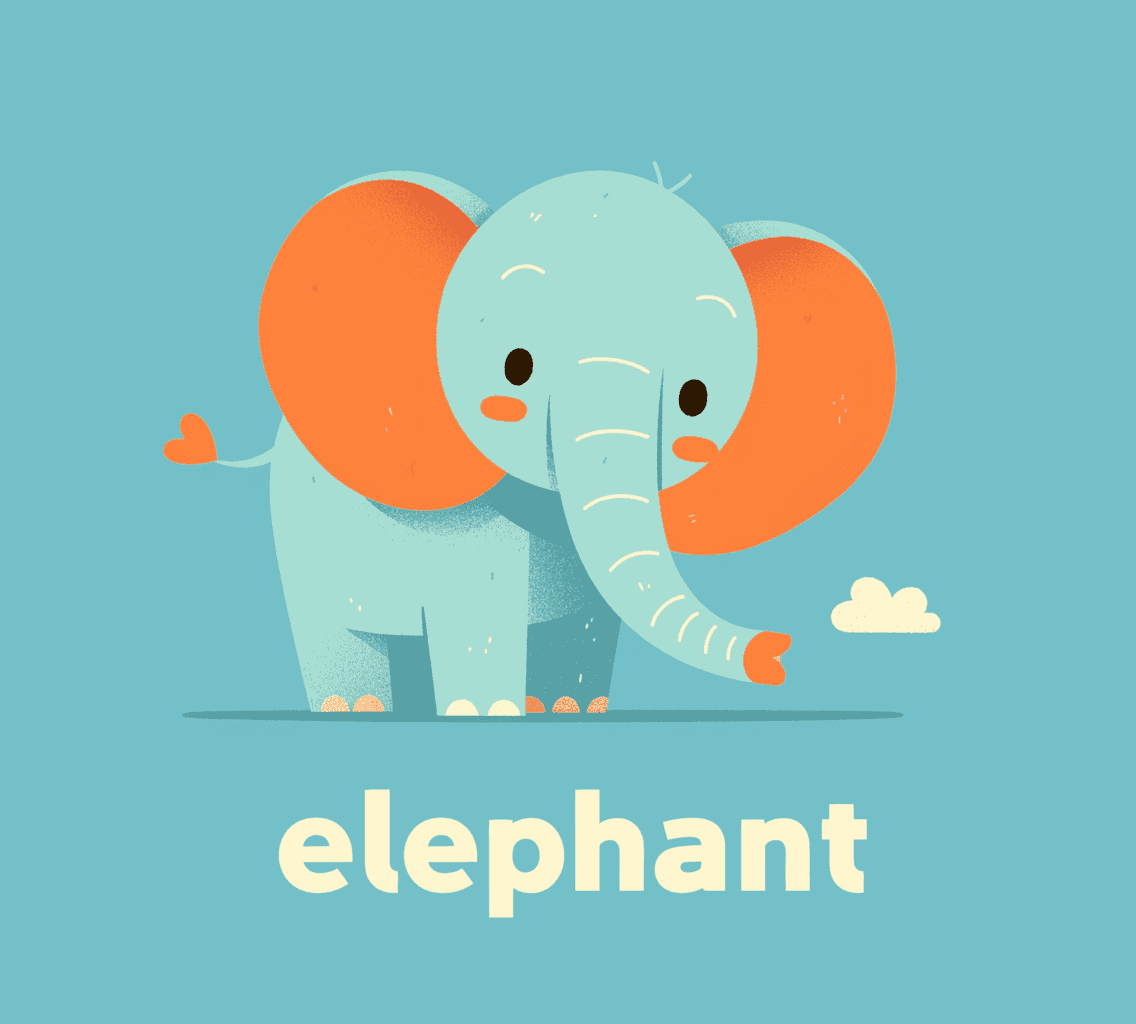 Cute Elephant Festival original repeating artwork