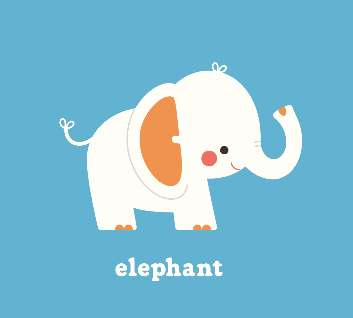 Cute Elephant Party original repeating artwork