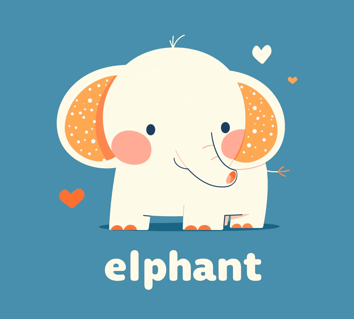 Cute Elephant Gang original repeating artwork
