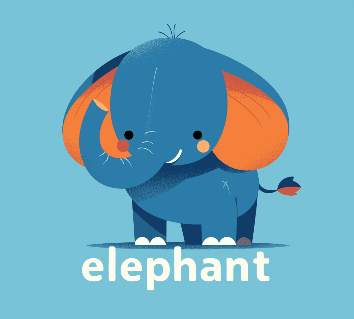 Cute Elephant Team original repeating artwork