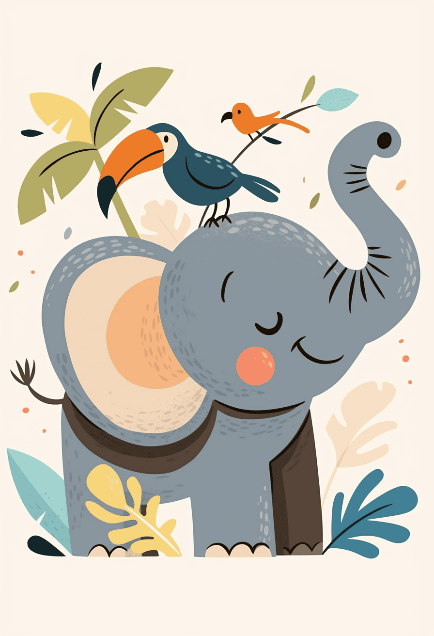 Cute Elephant 003 original repeating artwork