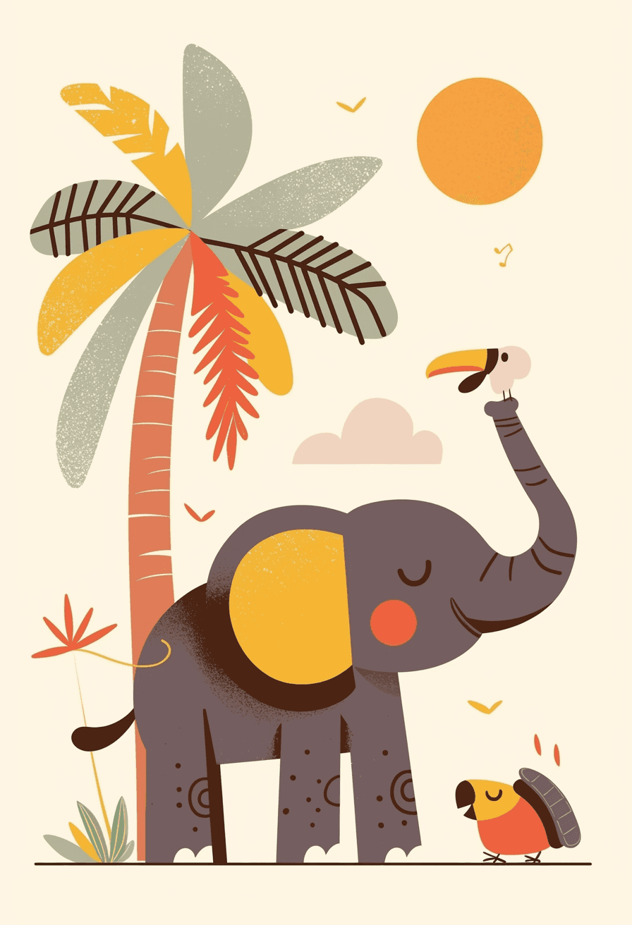 Cute Elephant Parade original repeating artwork