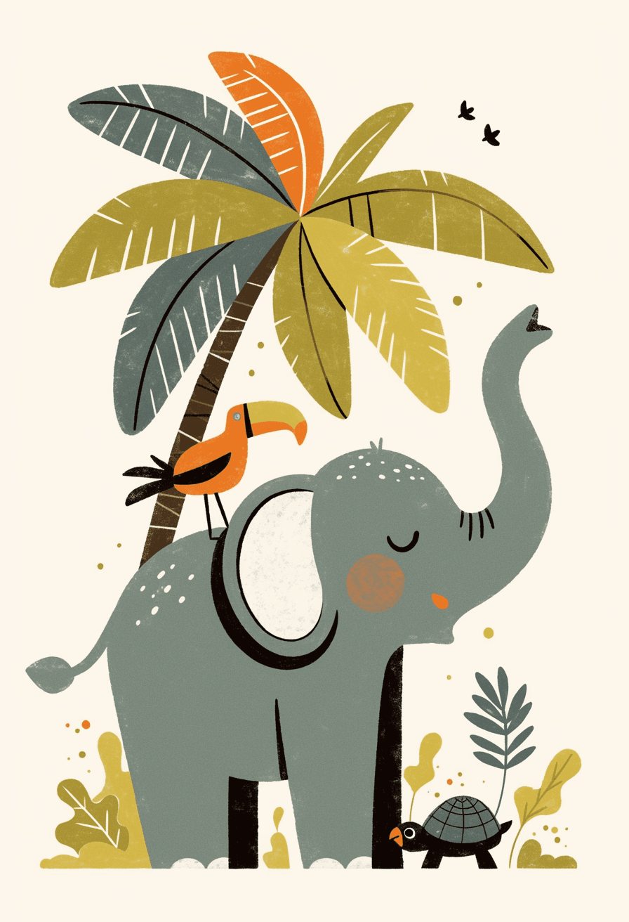 Cute Elephant Tribe original repeating artwork