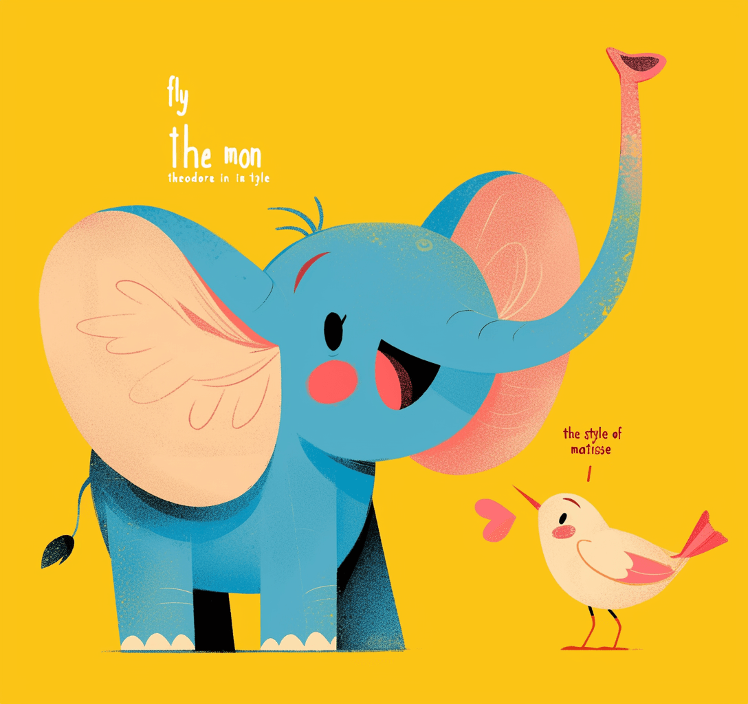 Cute Elephant Pals original repeating artwork