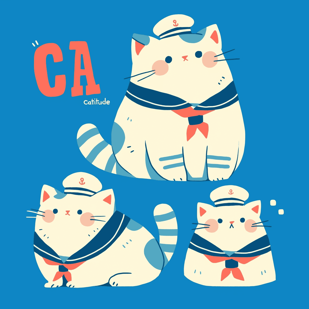 Cute Cat Shine original repeating artwork
