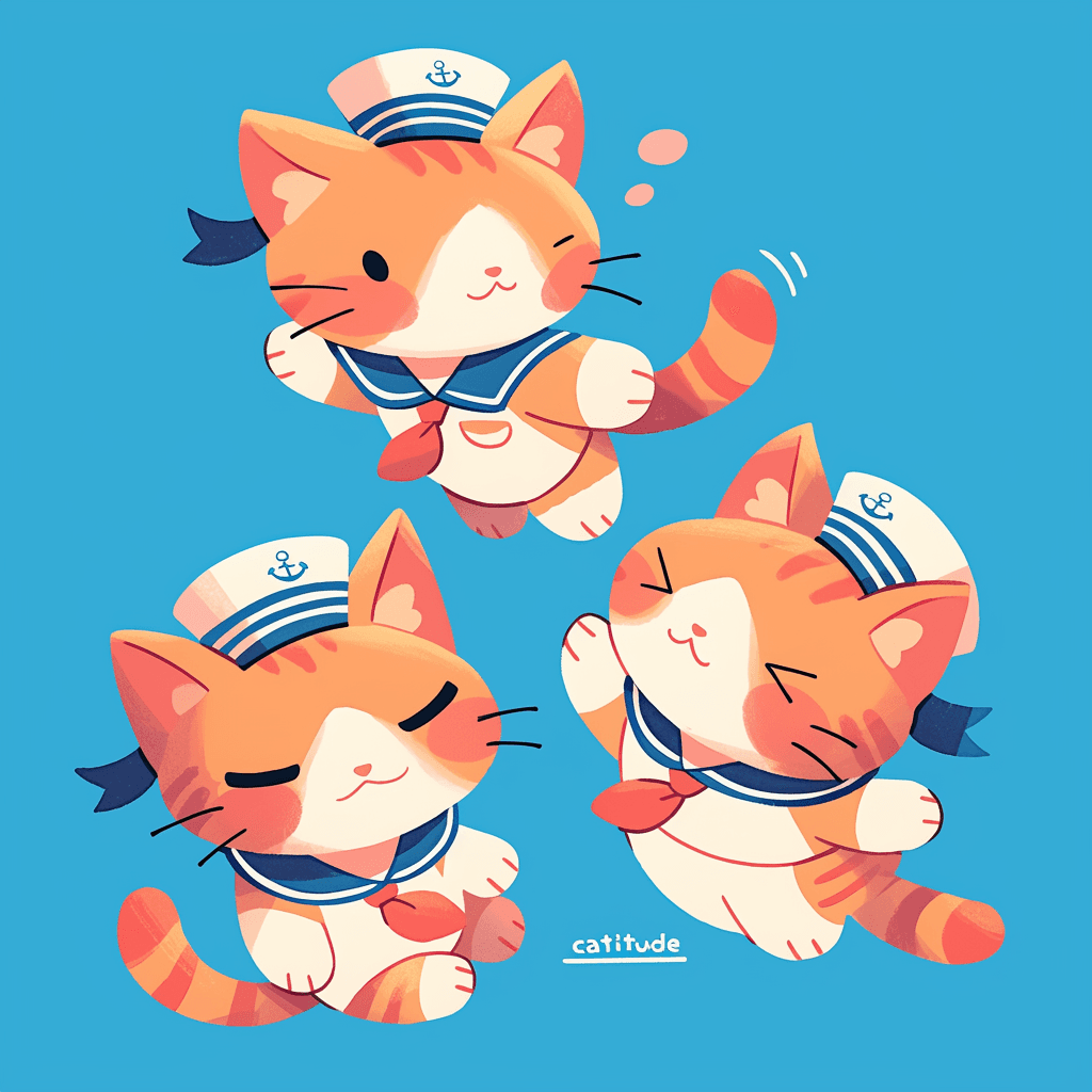 Cute Cat Spark original repeating artwork