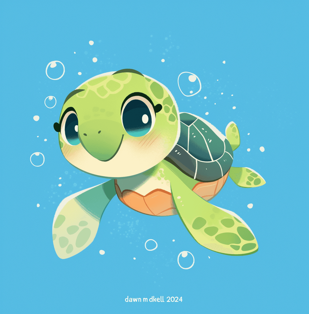 Turtle Dash original repeating artwork