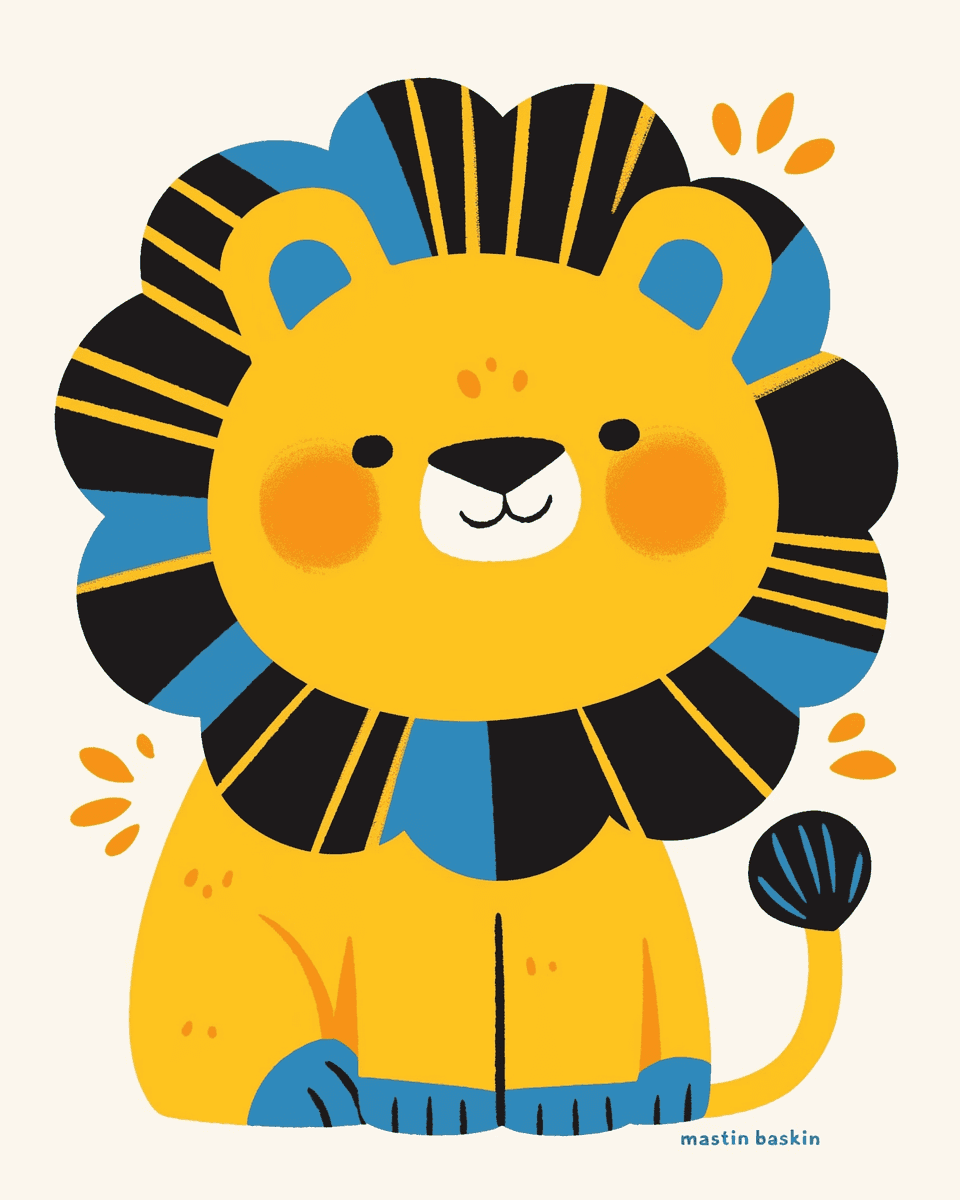 Lion Mono original repeating artwork