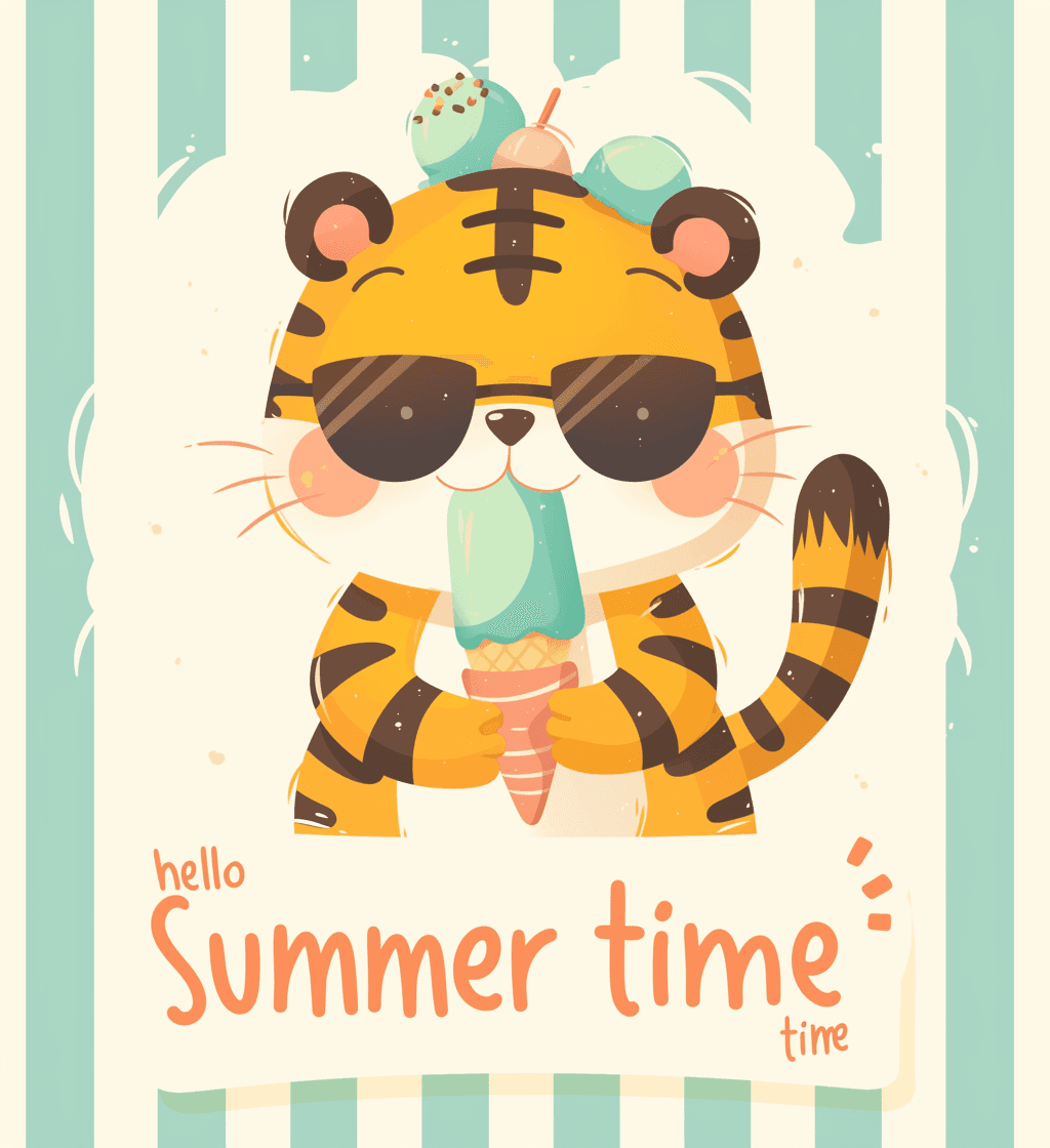 Tiger 006 original repeating artwork