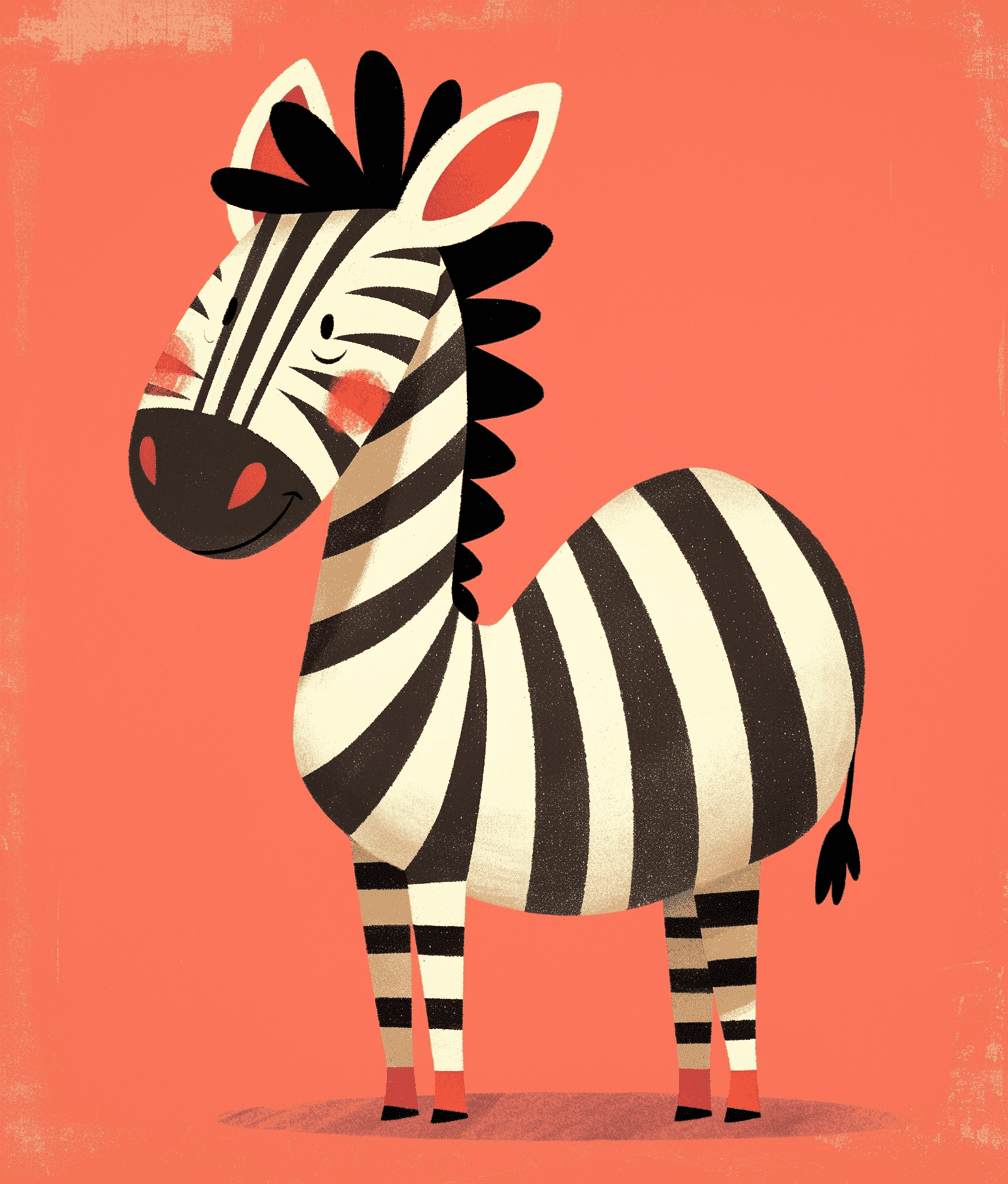Zebra Sunrise original repeating artwork