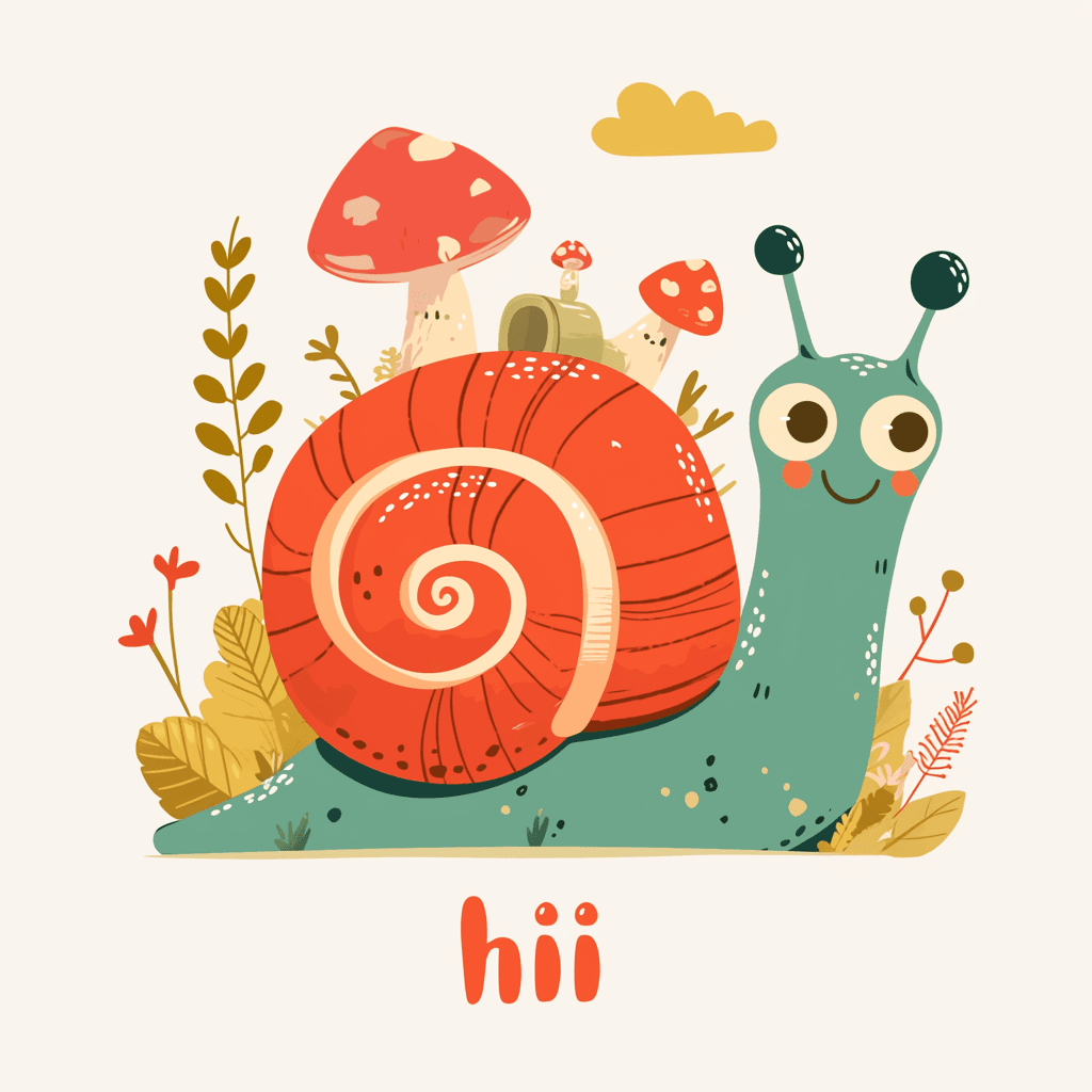 Snail Show original repeating artwork