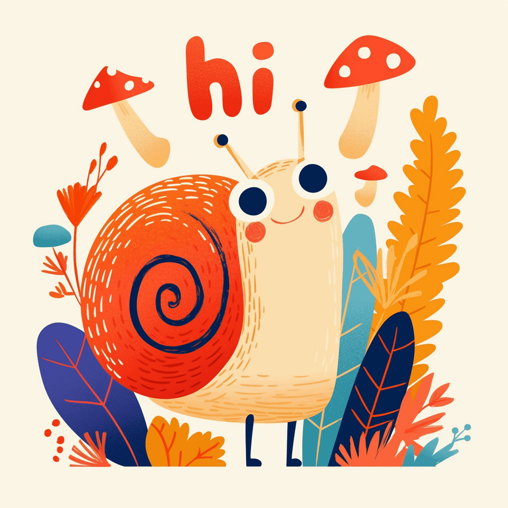 Snail Fair original repeating artwork