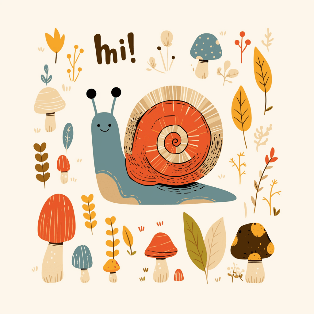 Snail Collective original repeating artwork
