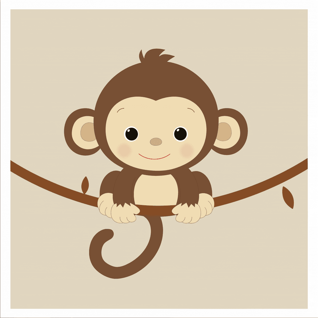 Monkey Pop original repeating artwork