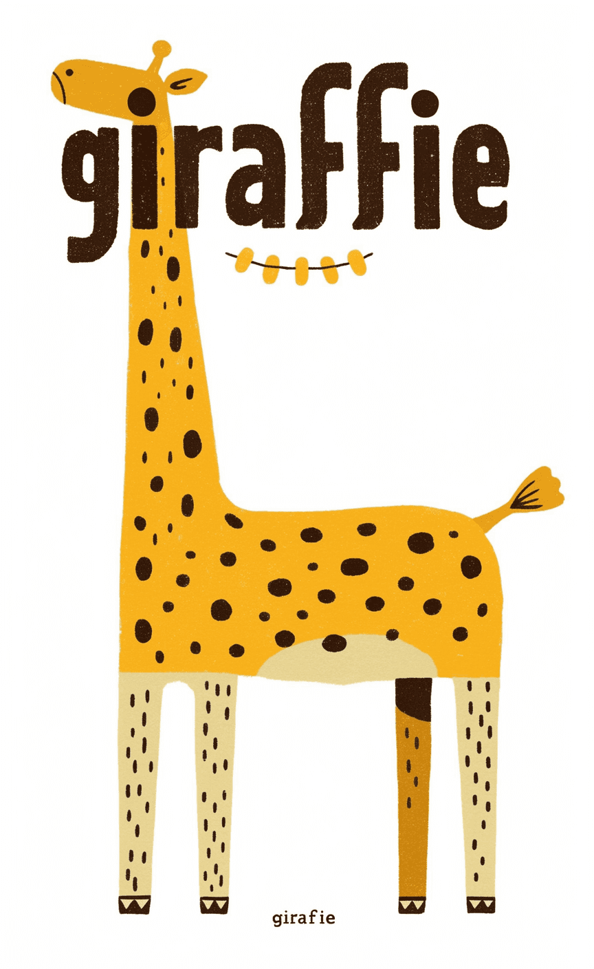 Giraffe Spin original repeating artwork