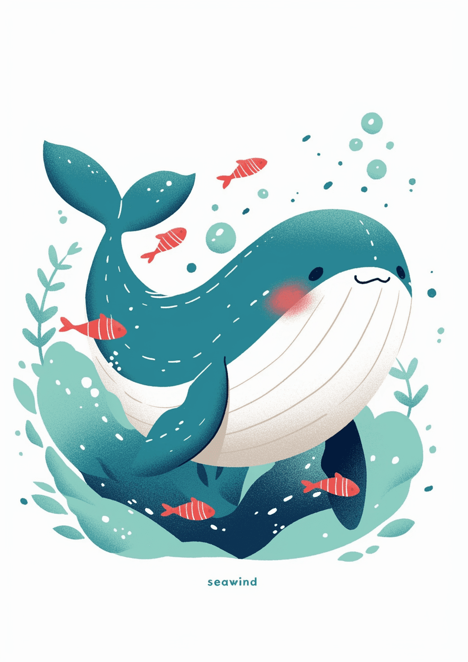 Dolphin Zip original repeating artwork