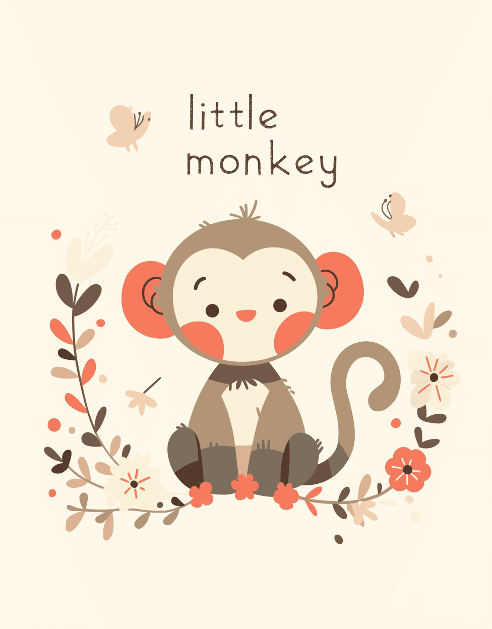 Monkey Sunrise original repeating artwork