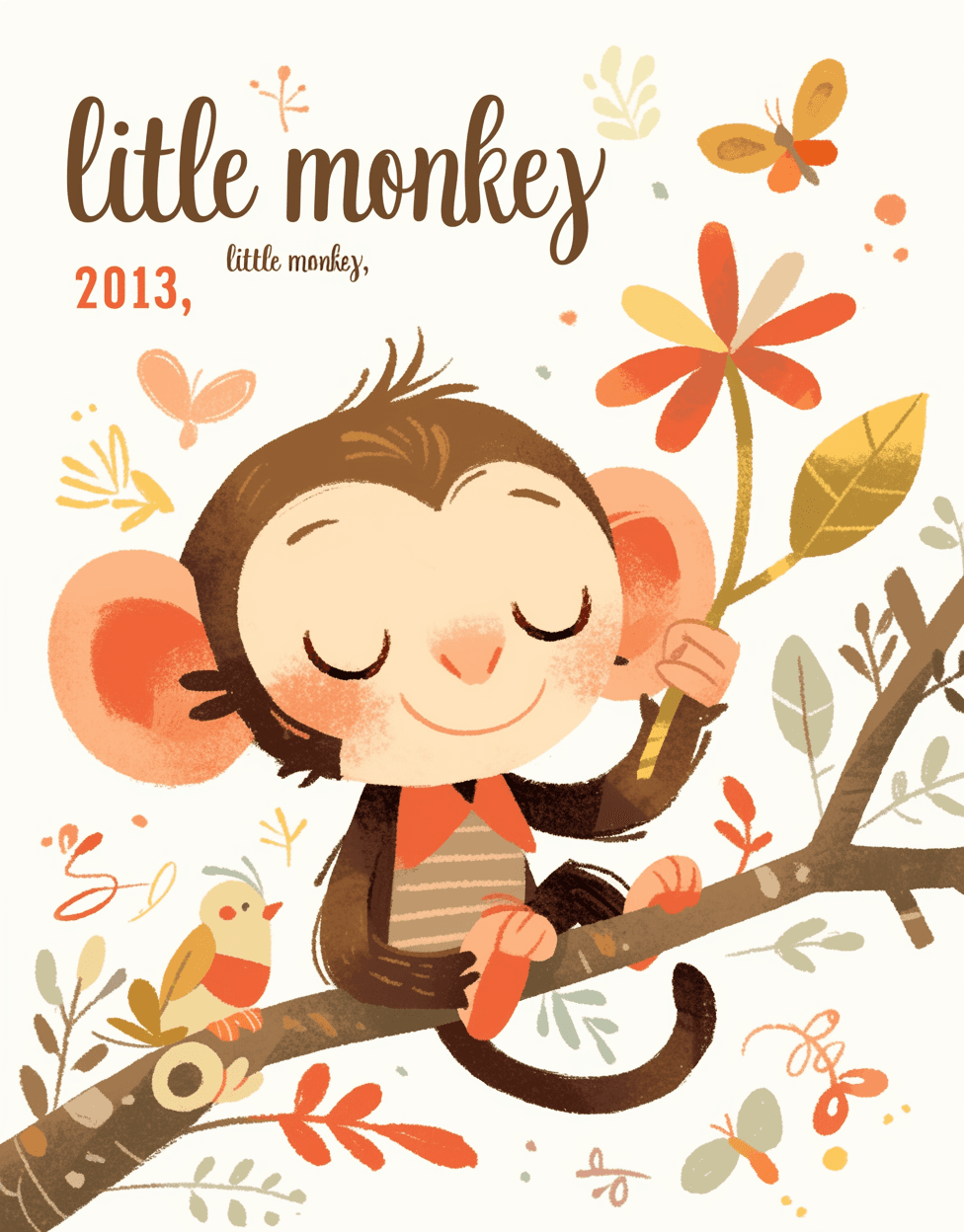 Monkey Bloom original repeating artwork