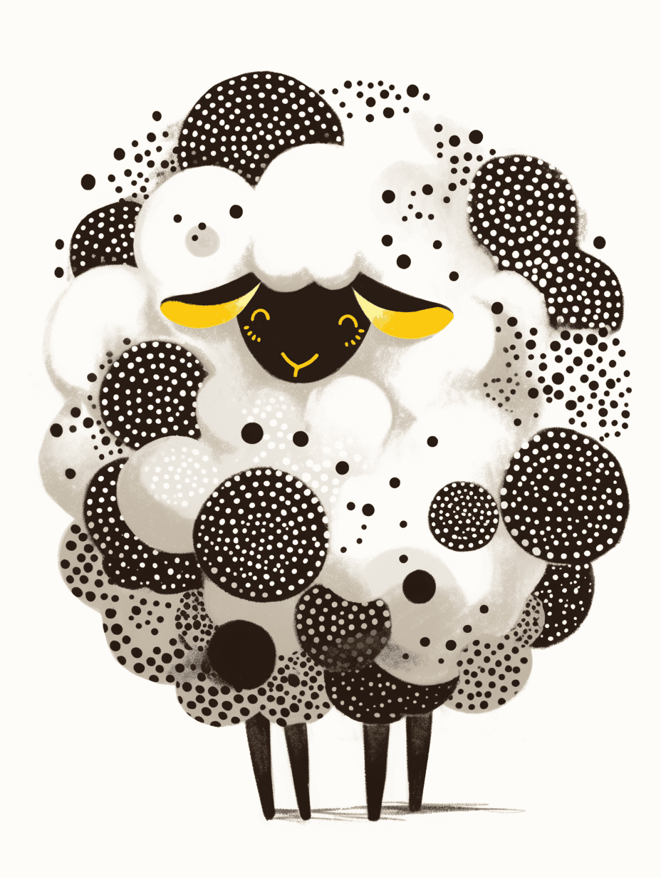 Sheep Neon original repeating artwork