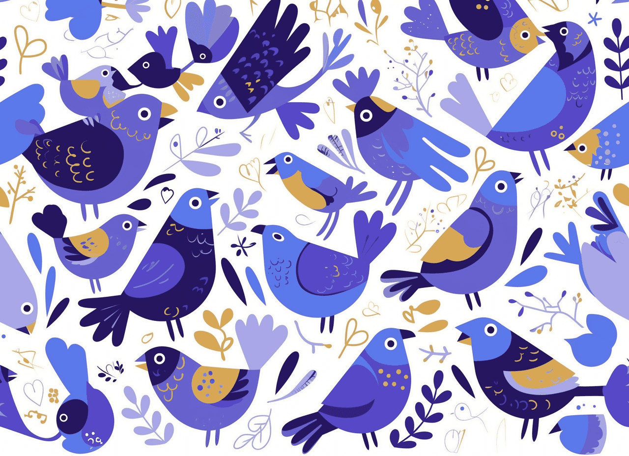 Bird Starlight original repeating artwork