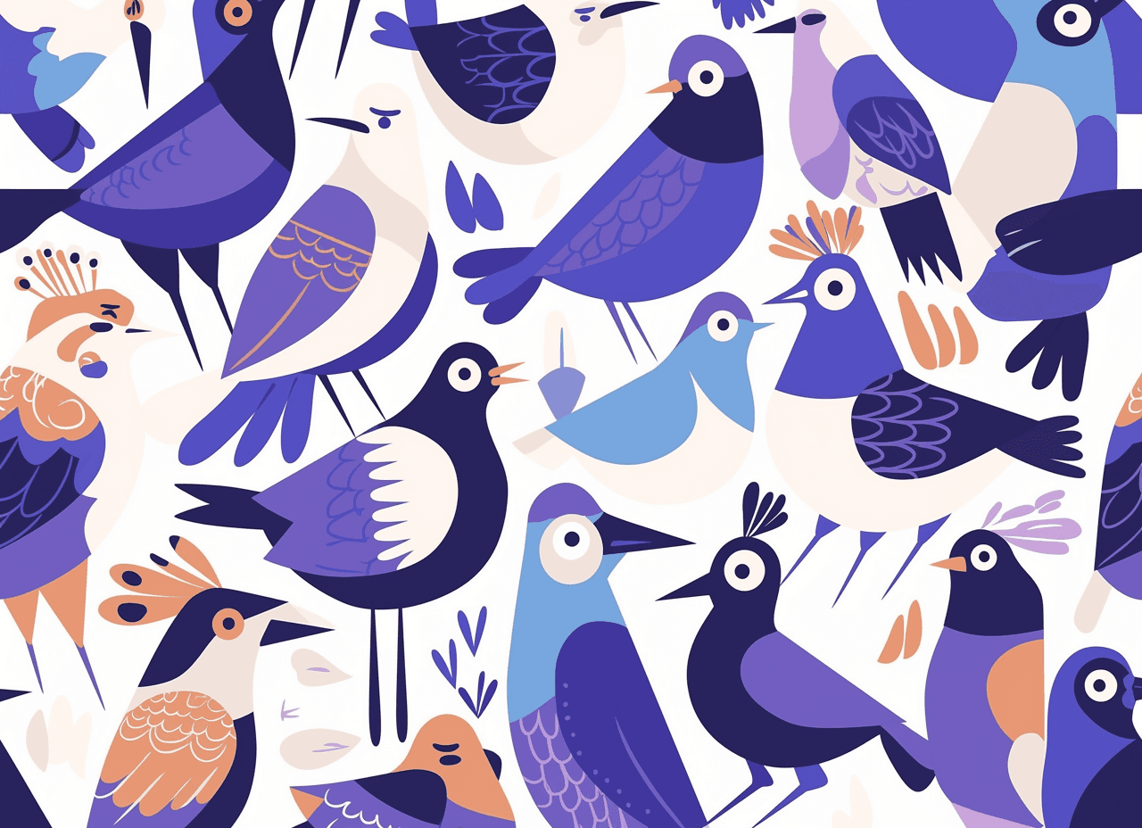 Bird Drift original repeating artwork