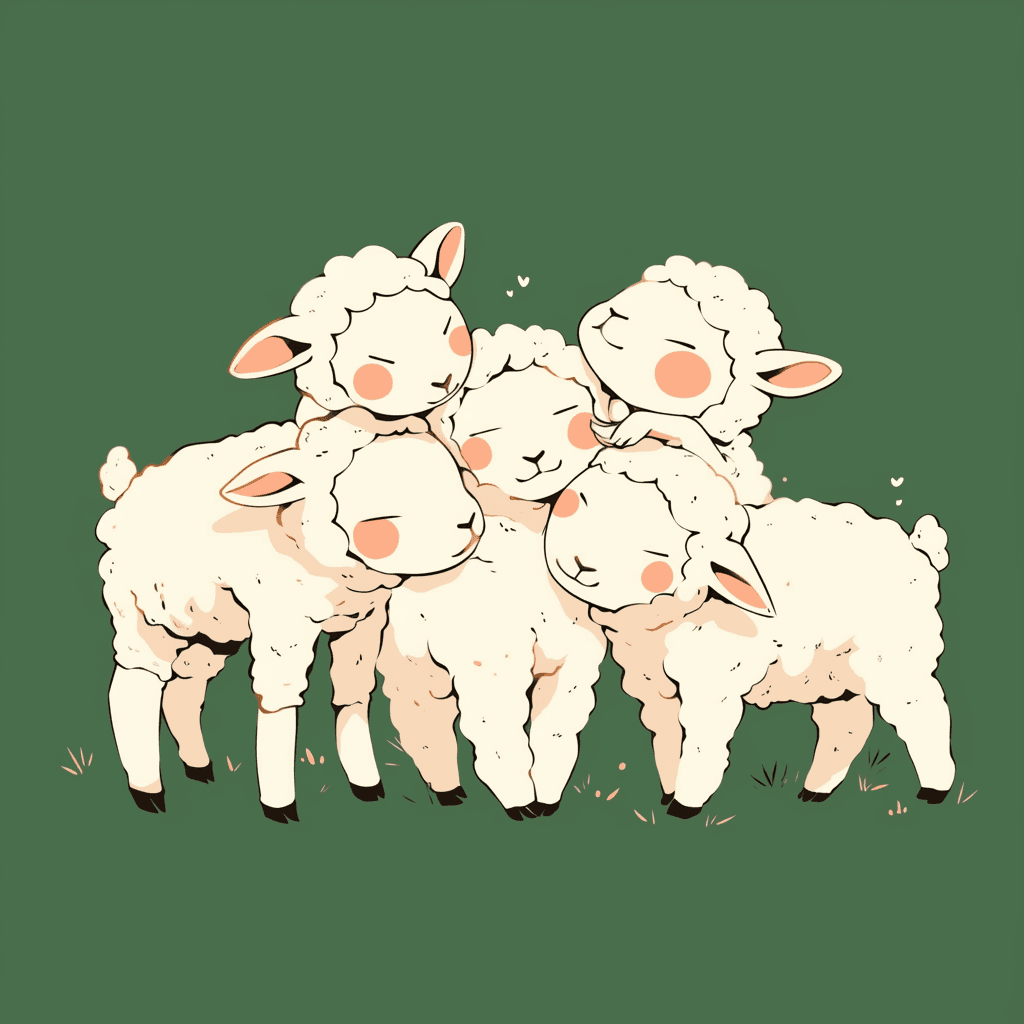 Sheep Bold original repeating artwork