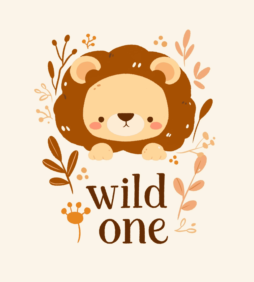 Lion Slide original repeating artwork