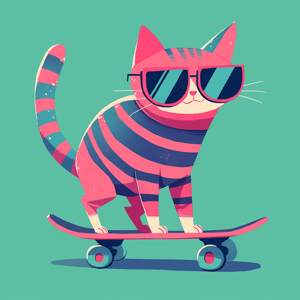 Cat 341 original repeating artwork