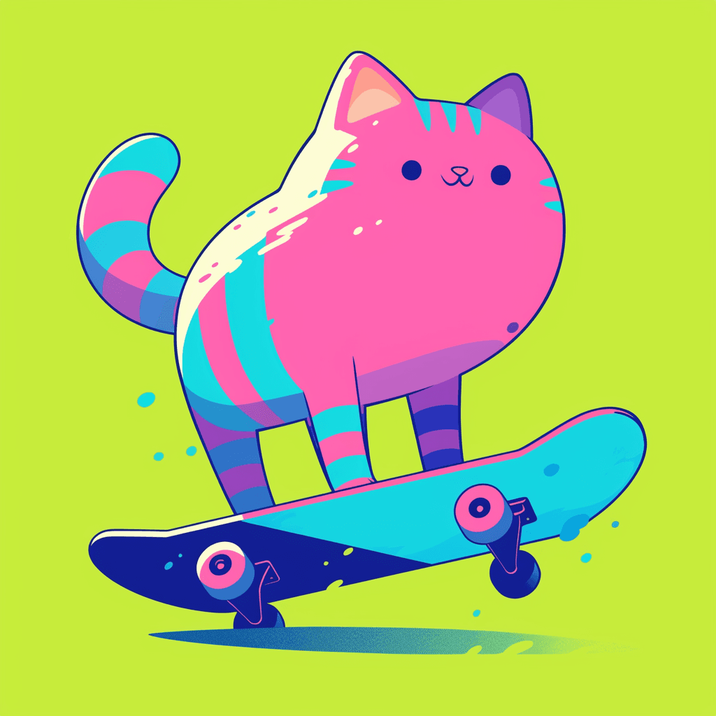 Cat 207 original repeating artwork