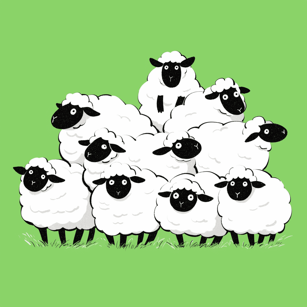 Sheep Flare original repeating artwork