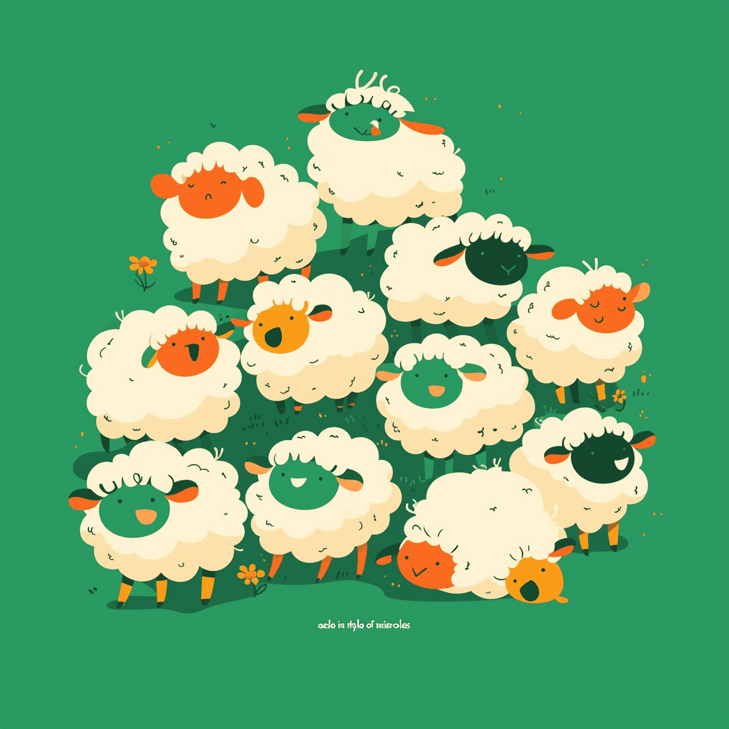 Sheep Hue original repeating artwork
