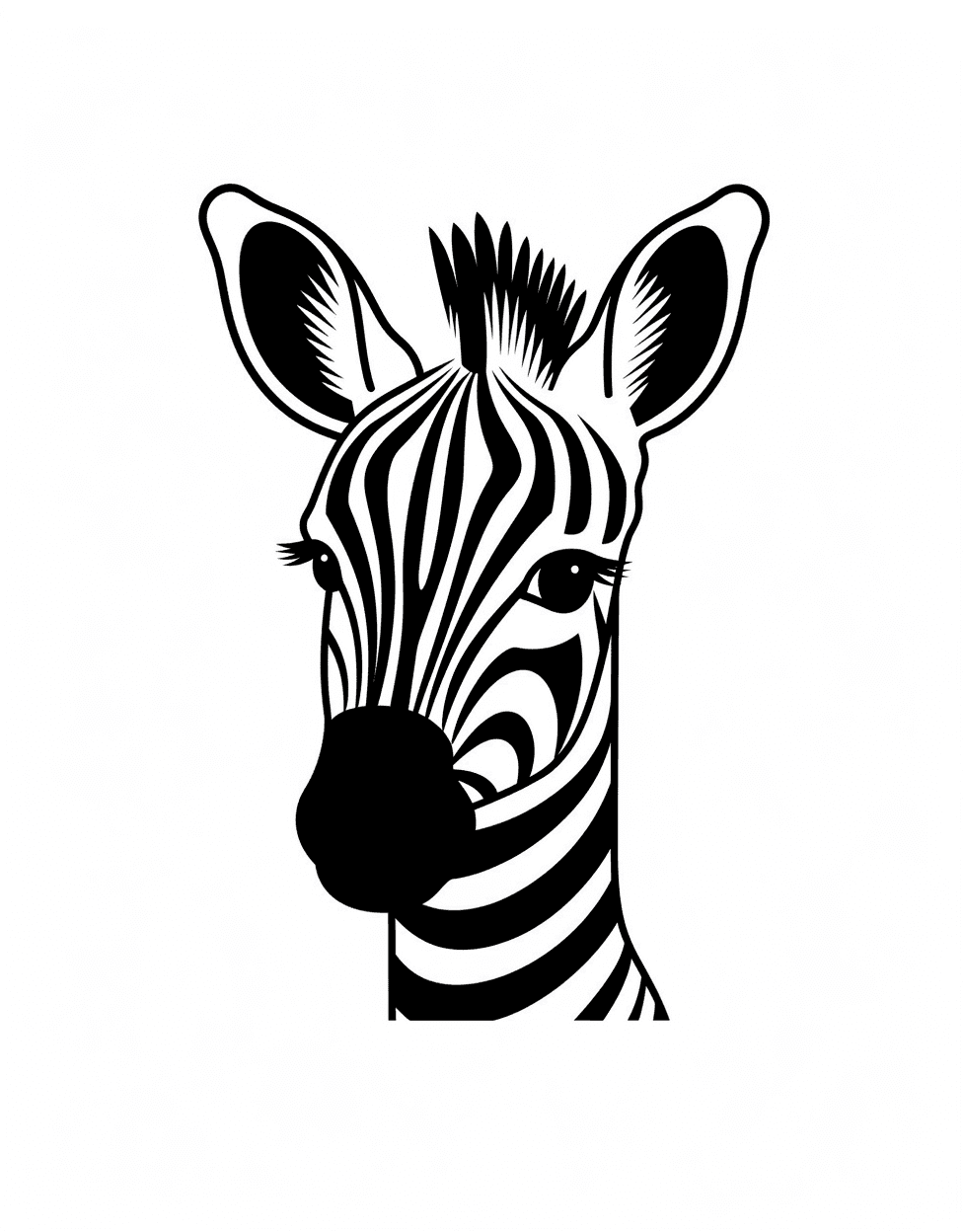 Zebra Rhythm original repeating artwork
