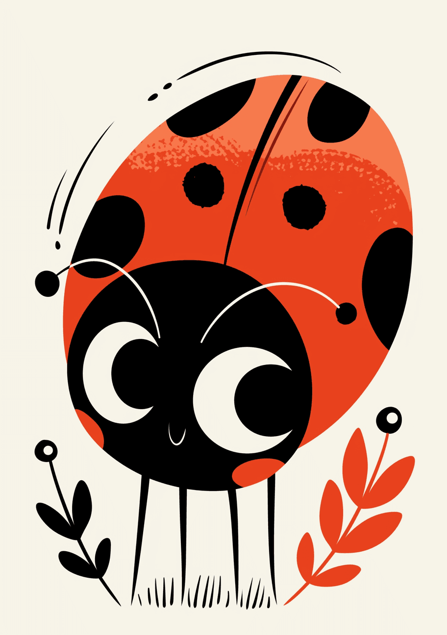 Ladybug Pals original repeating artwork