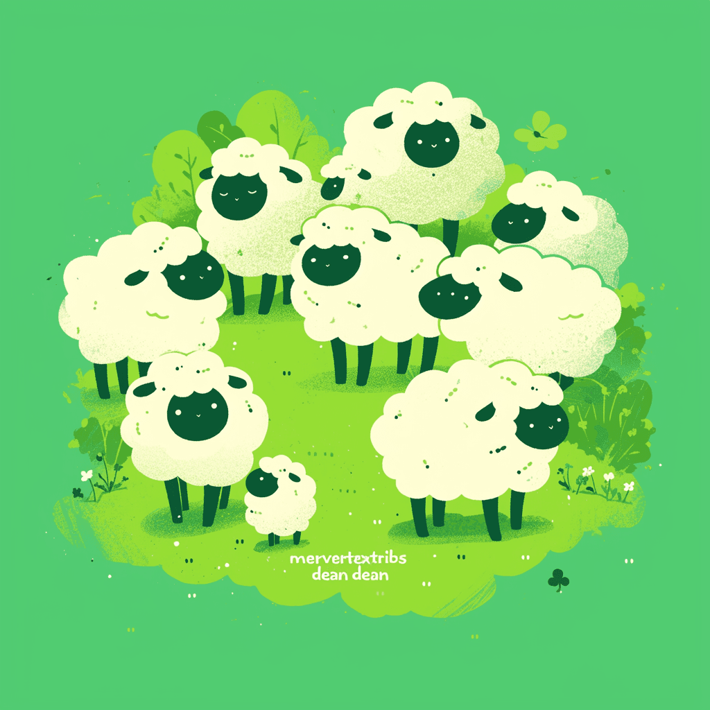 Sheep Burst original repeating artwork