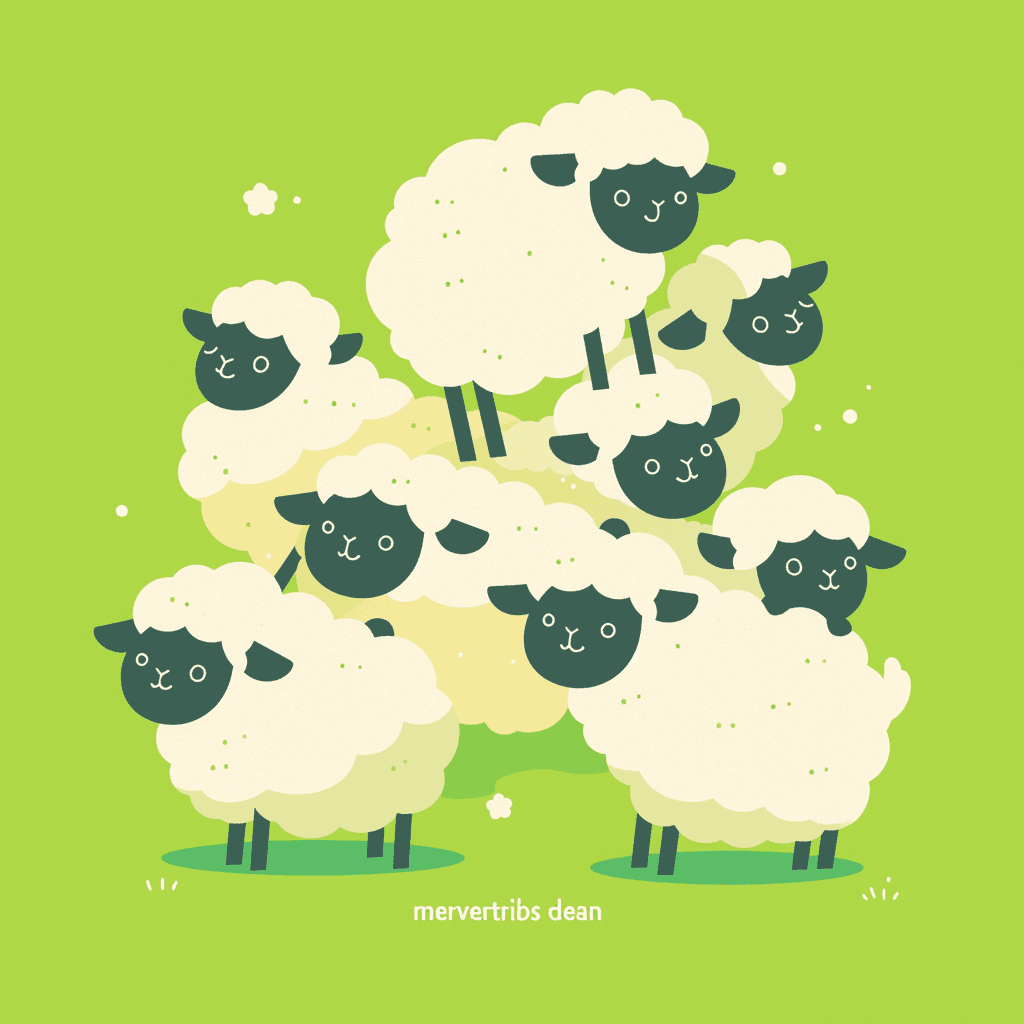 Sheep Shade original repeating artwork