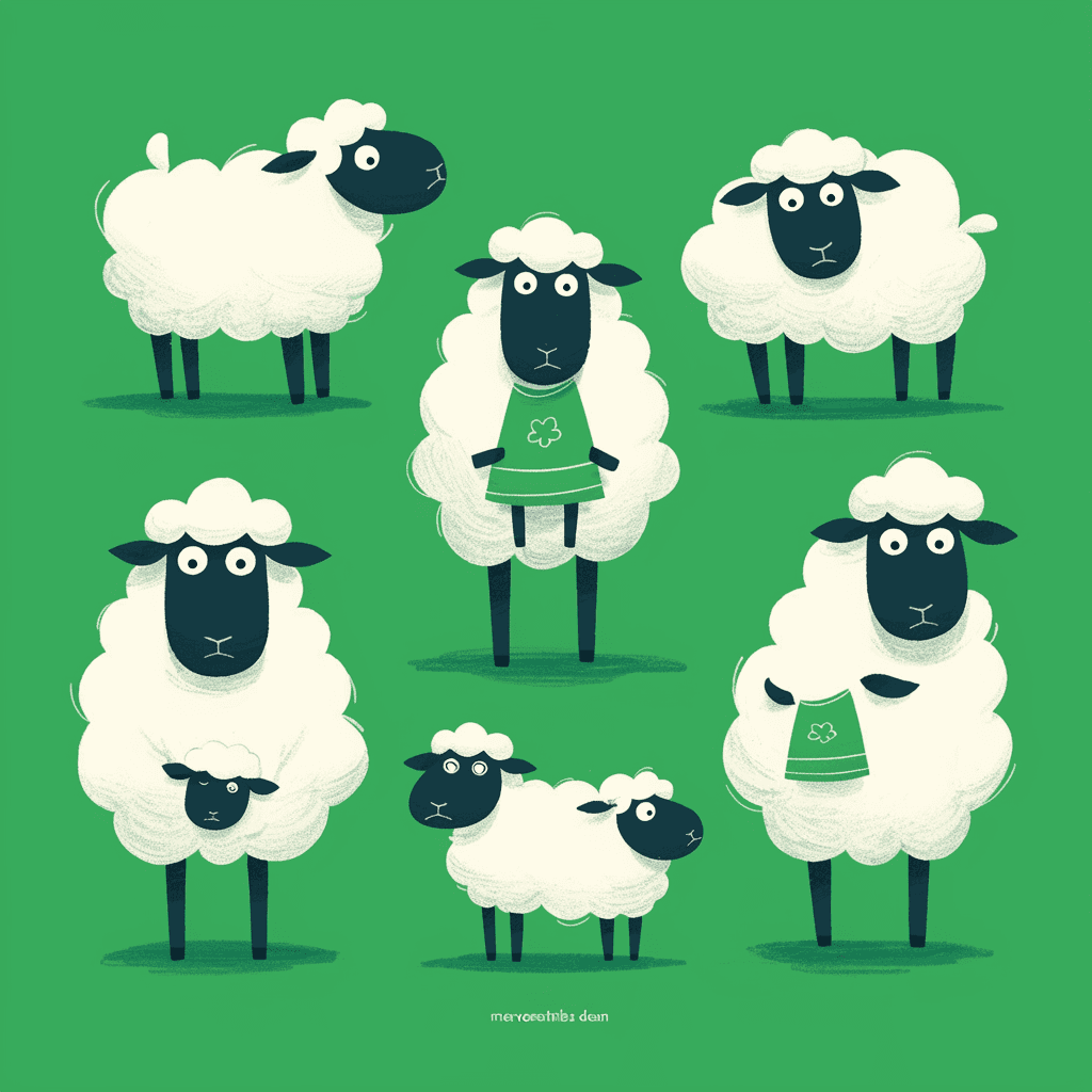 Sheep Pastel original repeating artwork