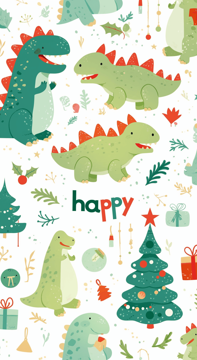 Dinosaur Uptown original repeating artwork