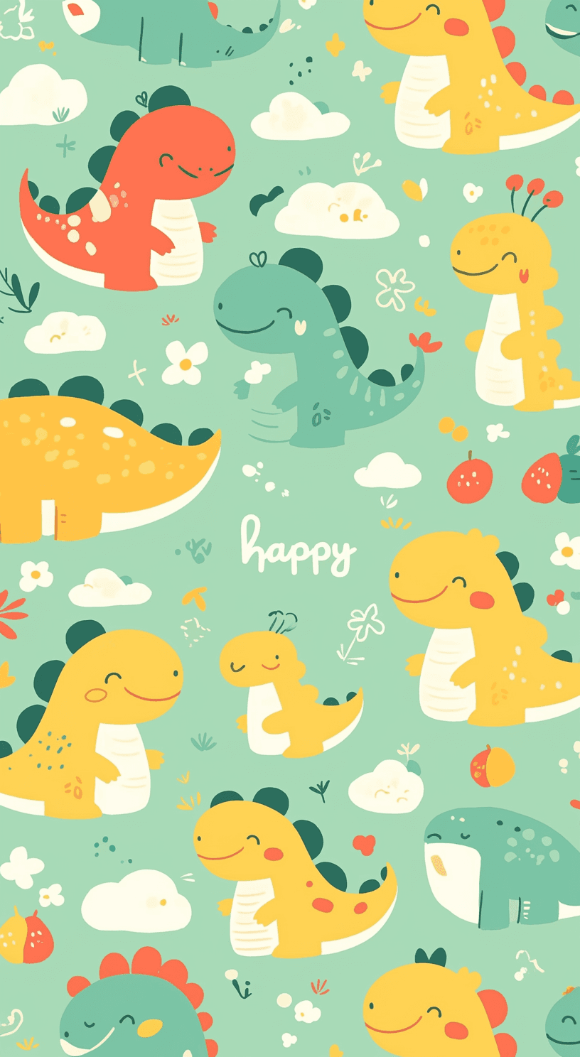 Dinosaur Play original repeating artwork
