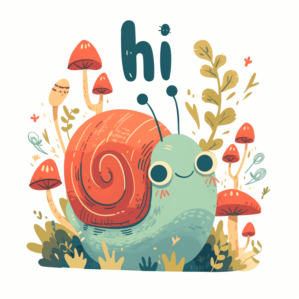 Snail Carnival original repeating artwork