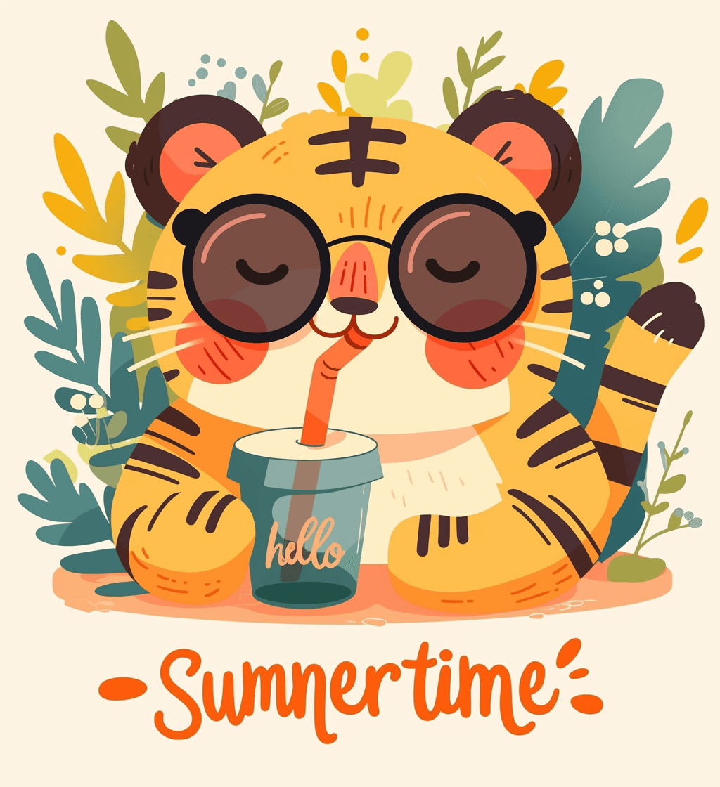 Tiger 002 original repeating artwork