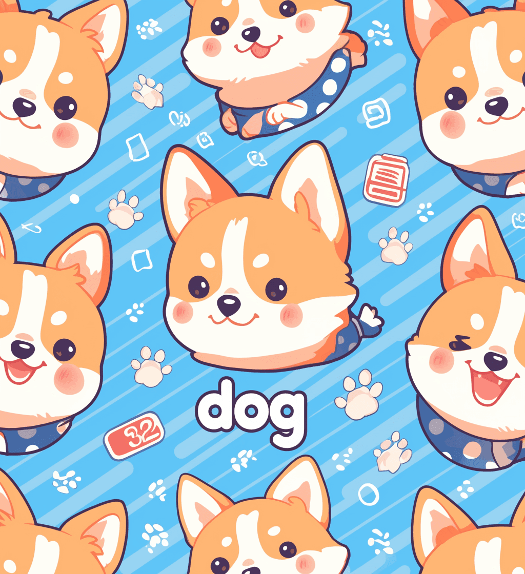 Dog 120 original repeating artwork