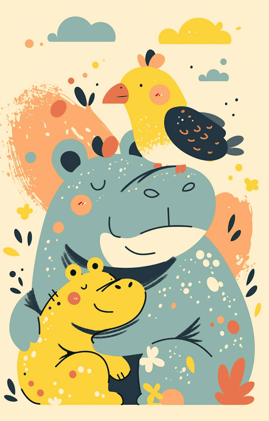 Rhino Bop original repeating artwork