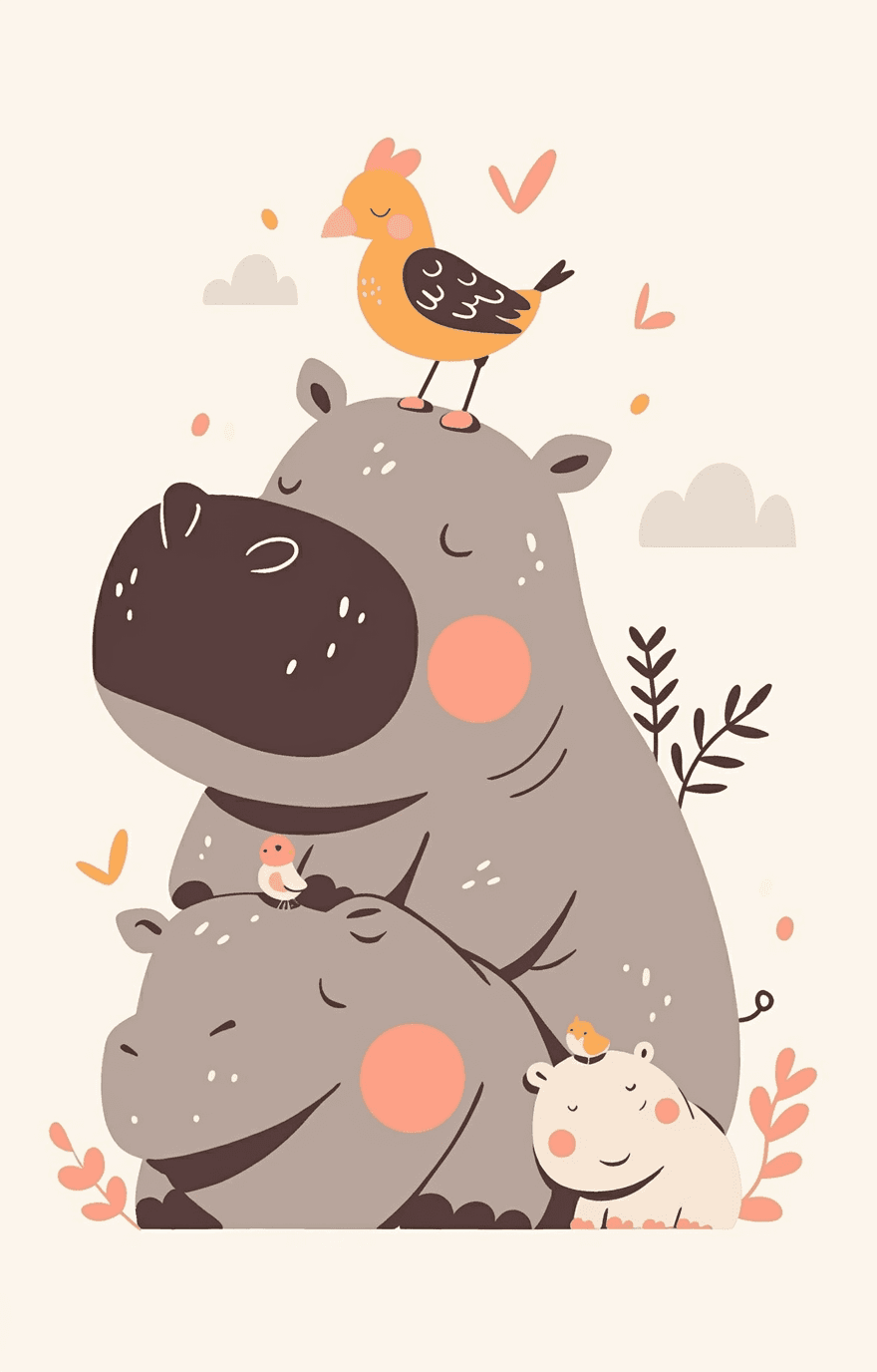 Rhino Pop original repeating artwork